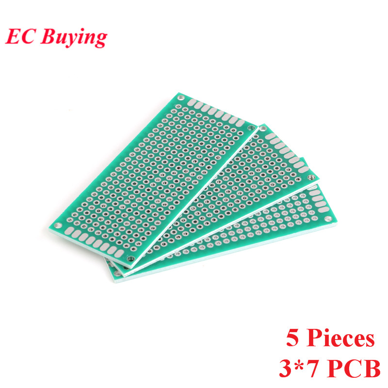 Arduino Diy Electronics - 5pcs 3x7cm Double Side Prototype PCB