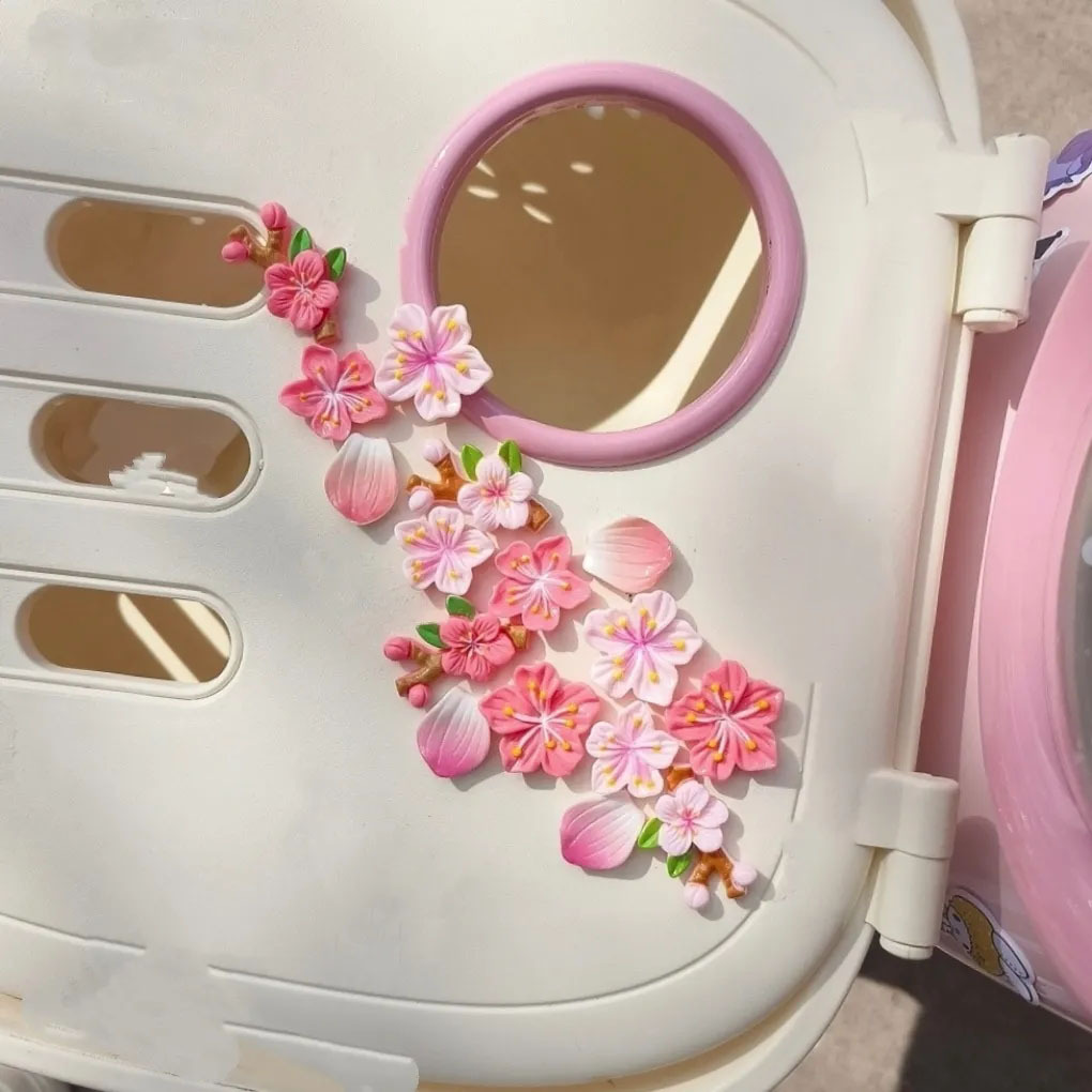 Peach Blossom Car Decal DIY 3D - Diy Electric Car ulasan dan harga