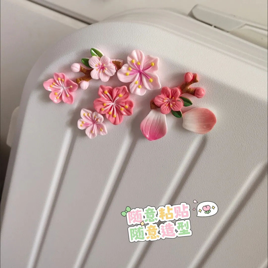 Peach Blossom Car Decal DIY 3D - Diy Electric Car ulasan dan harga