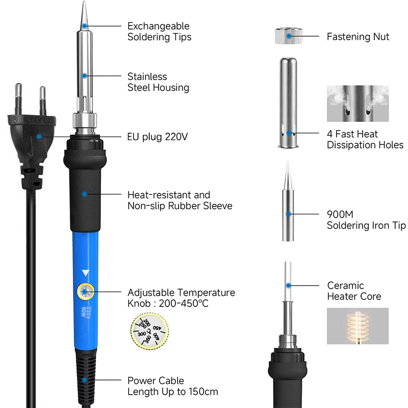 Adjustable Temp 220V 60W Elect - Diy Electronics News ulasan dan harga