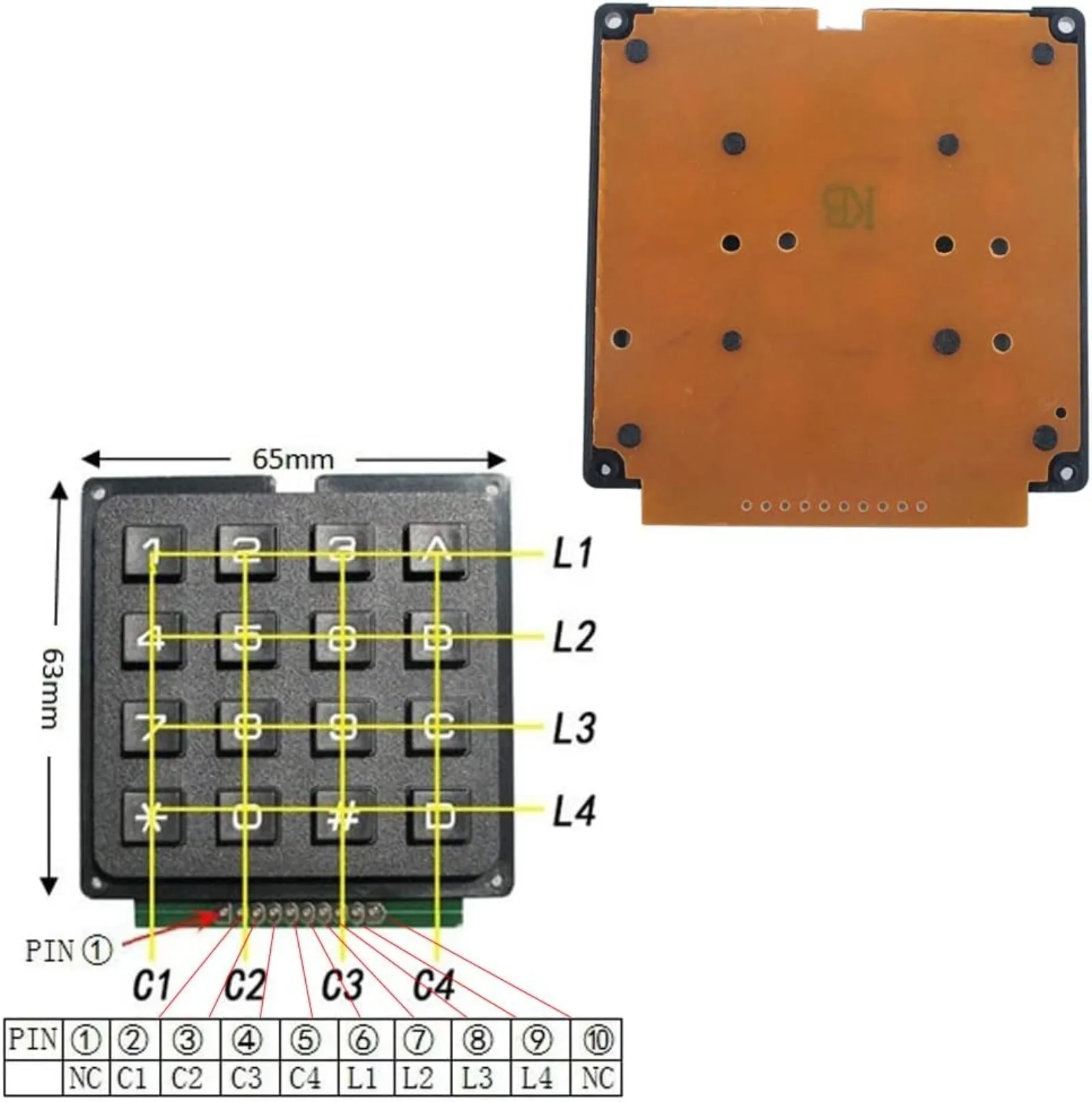 4x4 Matrix Membrane Keypad 16  - Arduino Diy Electronics ulasan dan harga