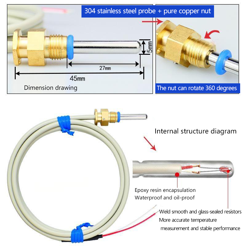 NTC thermistor heat meter temp - Ds18B20 Temperature Sensor ulasan dan harga