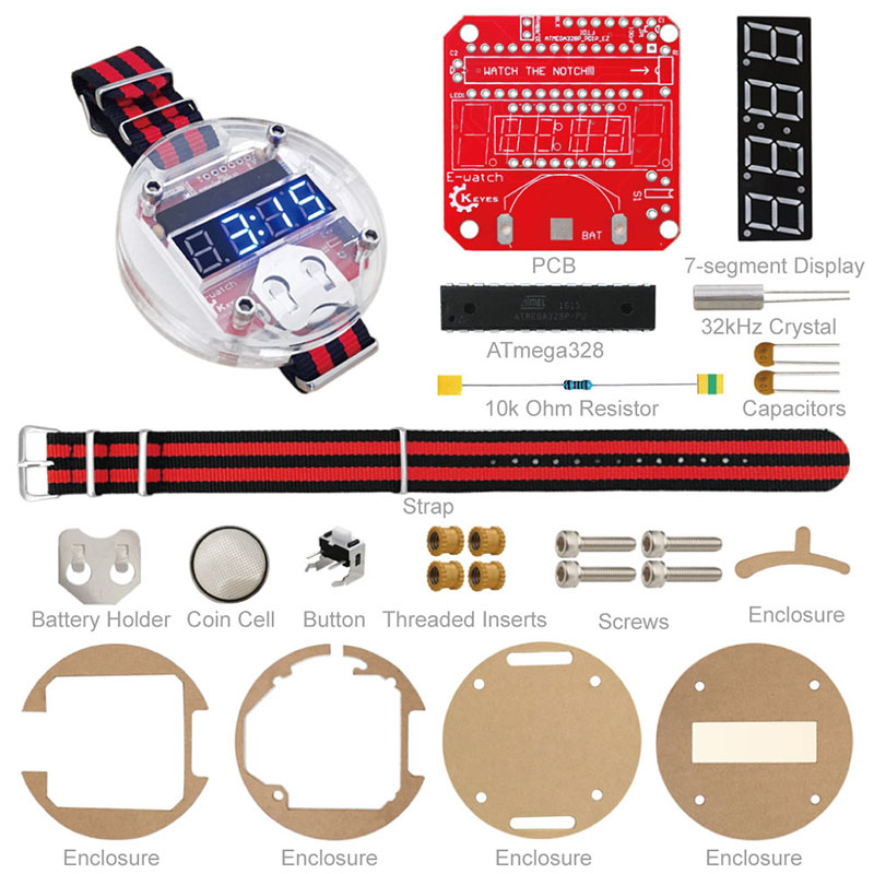 Single Chip LED Kit Clock DIY  - Arduino Diy Electronics ulasan dan harga