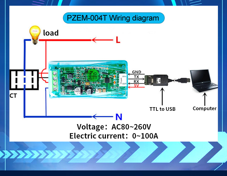 PZEM 004T 4.0 Single Phase Wat - Diy Electronics Store ulasan dan harga