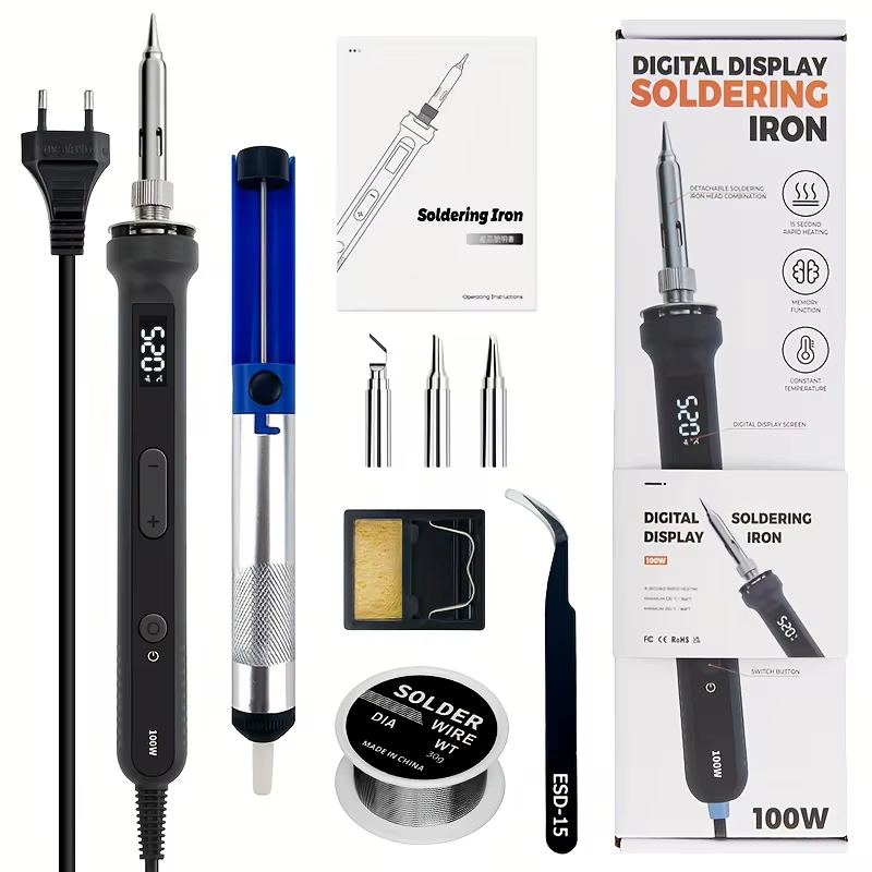 100W Digital Soldering Iron Ki - Diy Electronics Toys ulasan dan harga