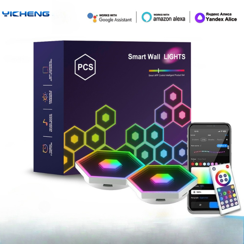 New RGB Tuya Hexagonal Quantum - Diy Electronics News ulasan dan harga