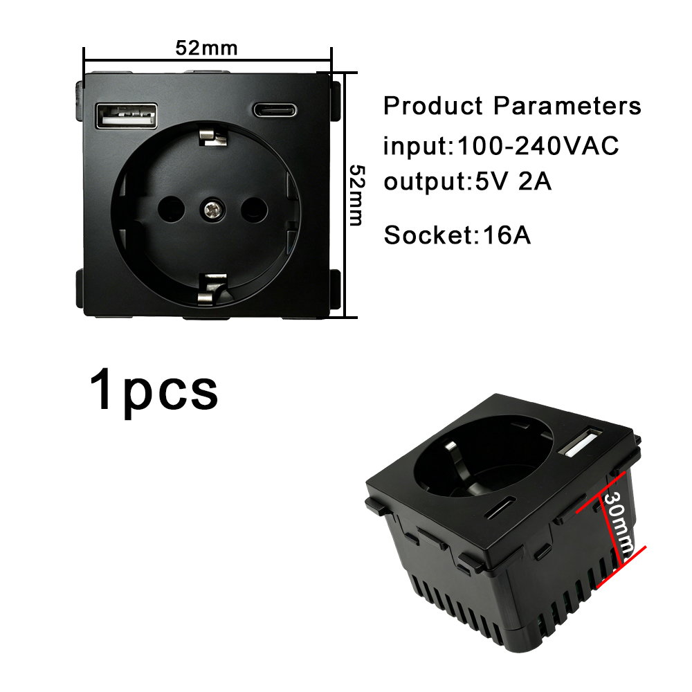 UBARO 86×86mm EU Socket DIY Ki - Diy Q ulasan dan harga