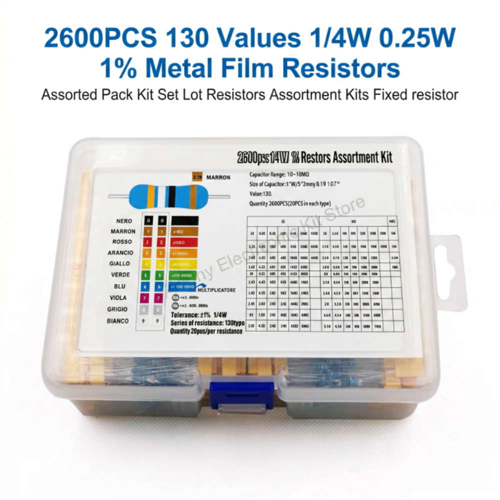 2600pcs Metal Film Resistors A - Diy Electronics Tool Kit ulasan dan harga