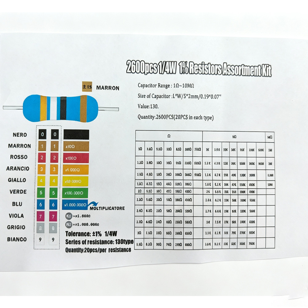 2600pcs Metal Film Resistors A - Diy Electronics Tool Kit ulasan dan harga
