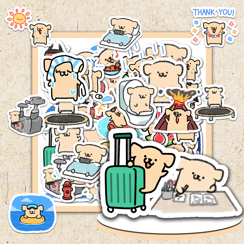 Line art puppy, countryside do - Diy Q ulasan dan harga