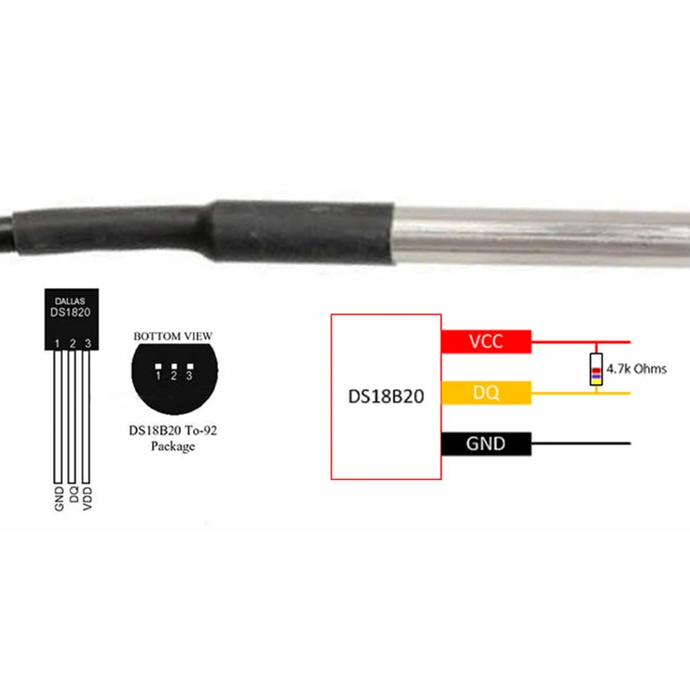 1PCS DS18B20 Waterproof Temper - Ds18B20 Temperature Sensor ulasan dan harga