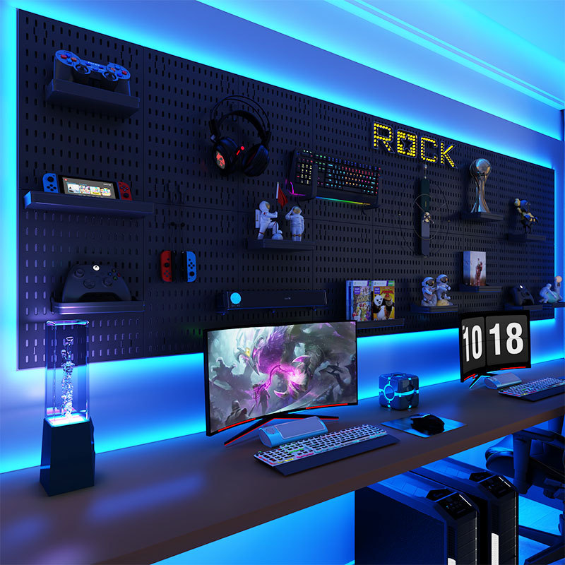 Wall-Mounted No-Punch Hole Boa - Diy Electronics Rack ulasan dan harga