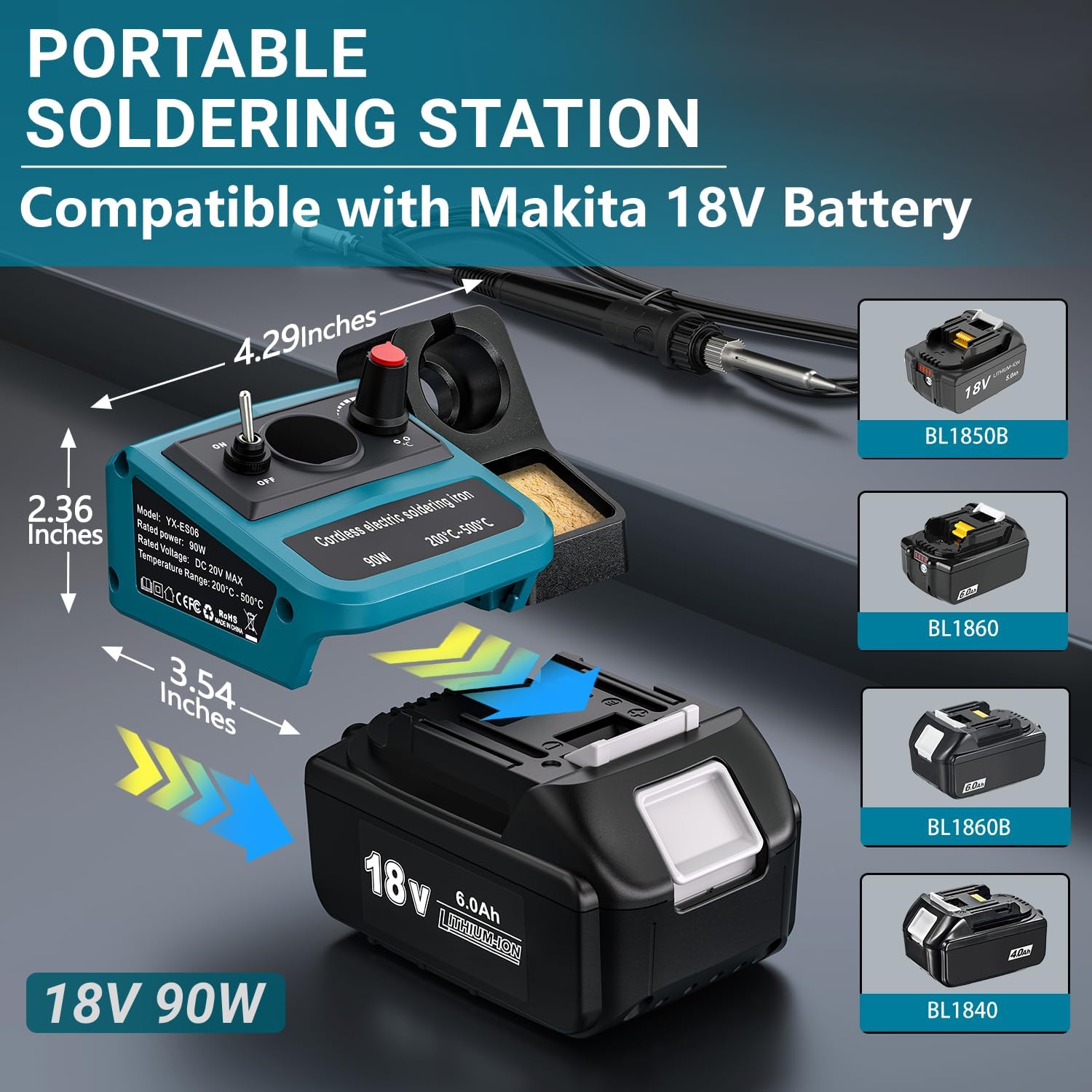 90W LED Digital Cordless Solde - Diy Electronics Tool Kit ulasan dan harga