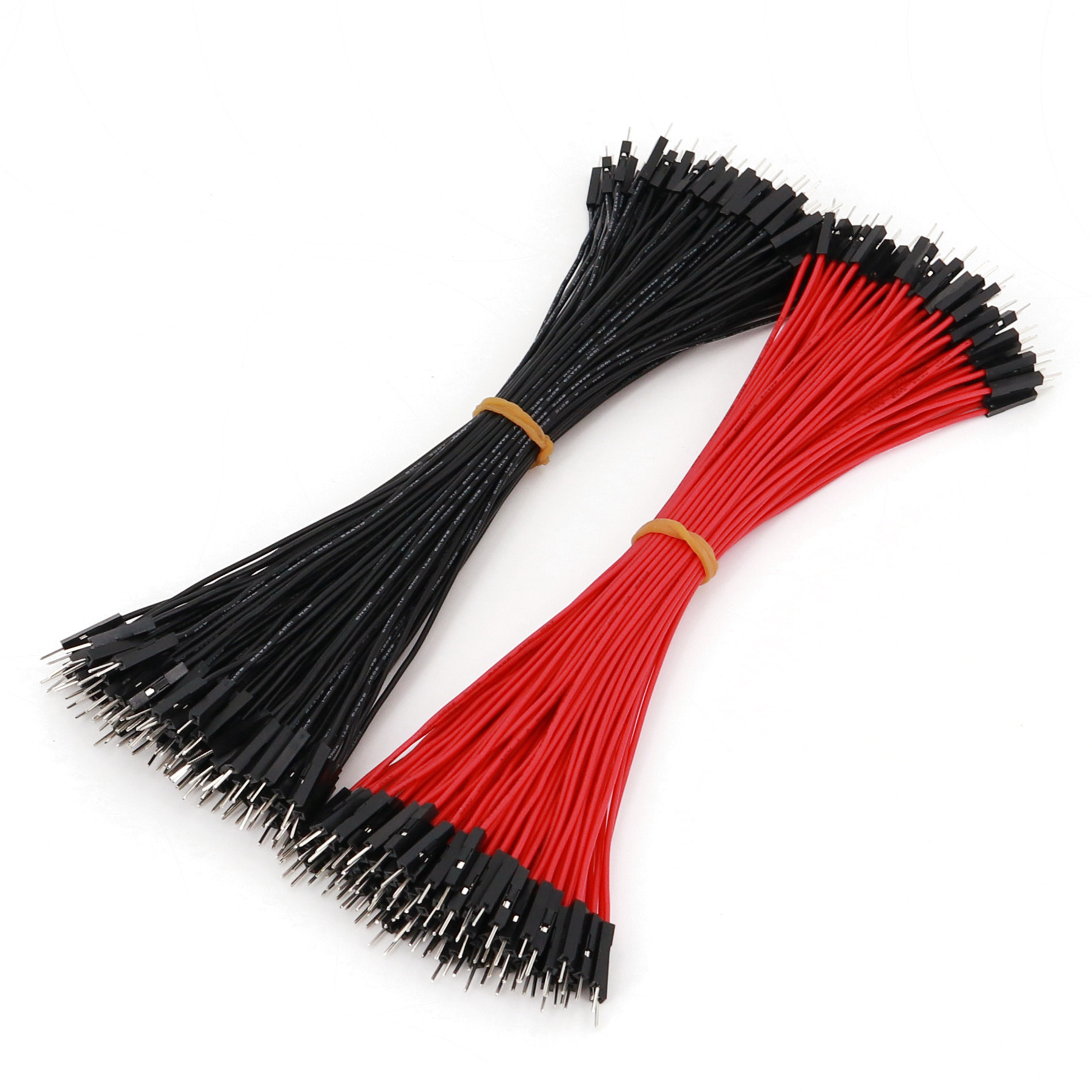 200Pcs Red Black 1Pin 20cm Dup - Arduino Diy Electronics ulasan dan harga