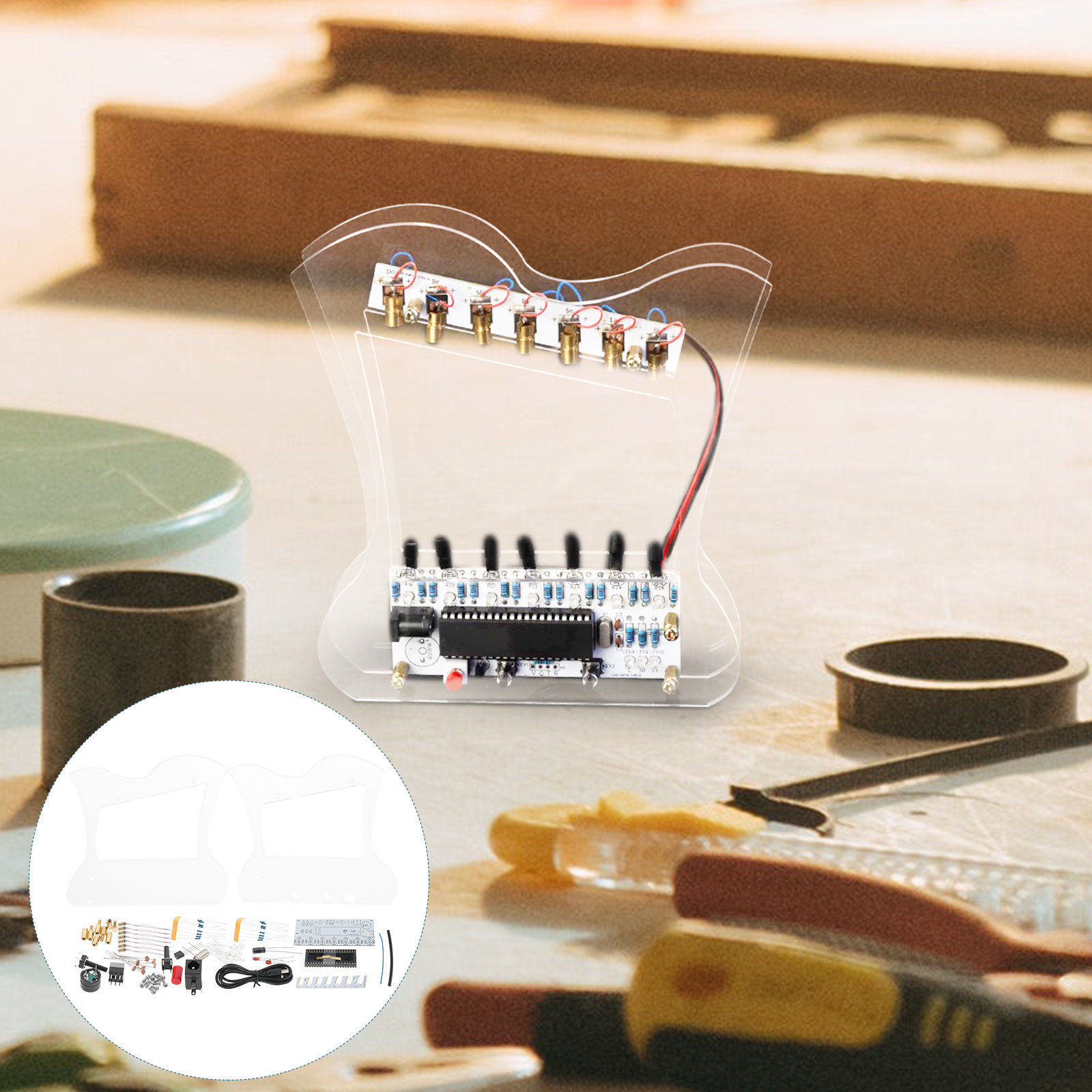 1Set Electronic Harp DIY Solde - Diy Electronics Kits For Beginners ulasan dan harga