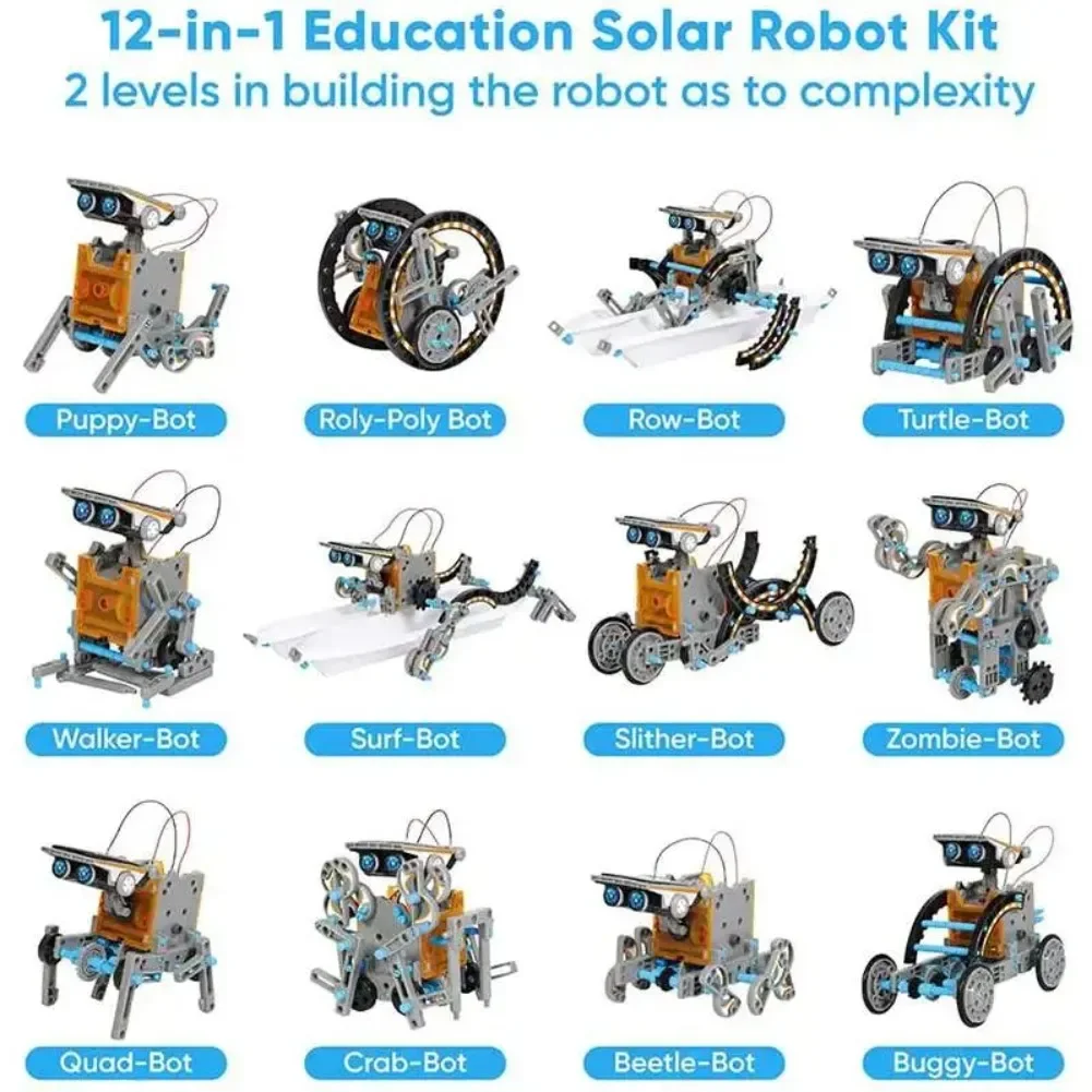 13 in 1 Solar Powered Robot Sc - Diy Electronics For Kids ulasan dan harga