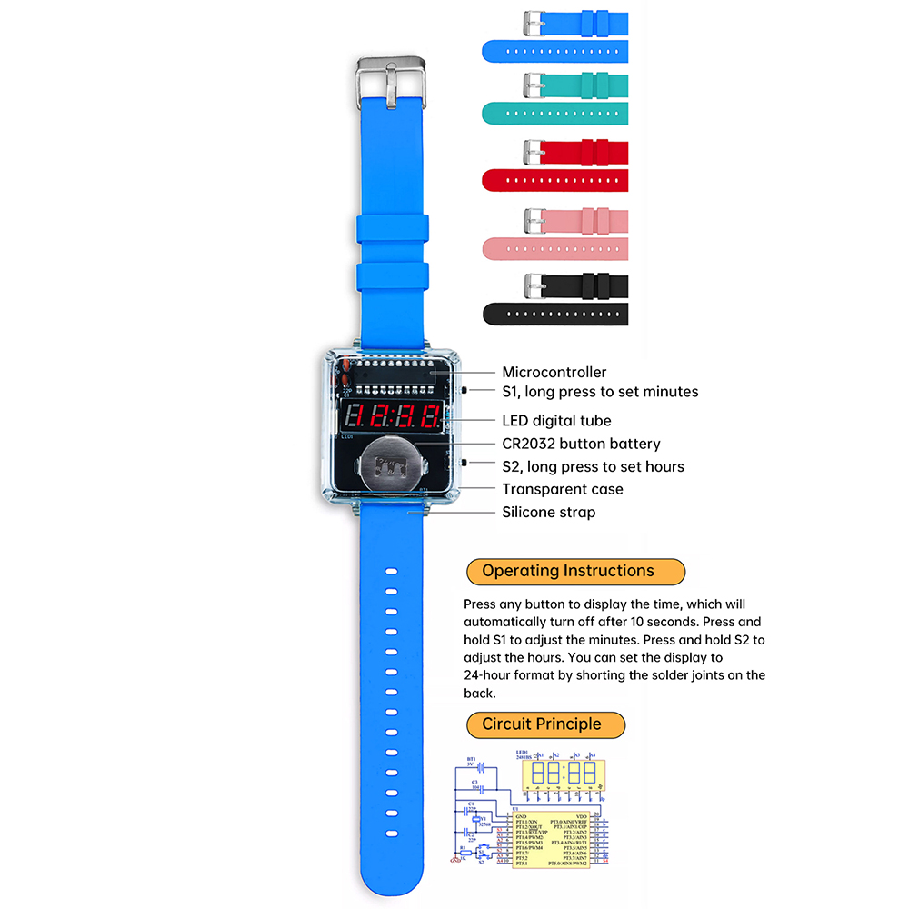 DIY Electronic Watch Kit 0.28' - Diy Electronics Youtube ulasan dan harga
